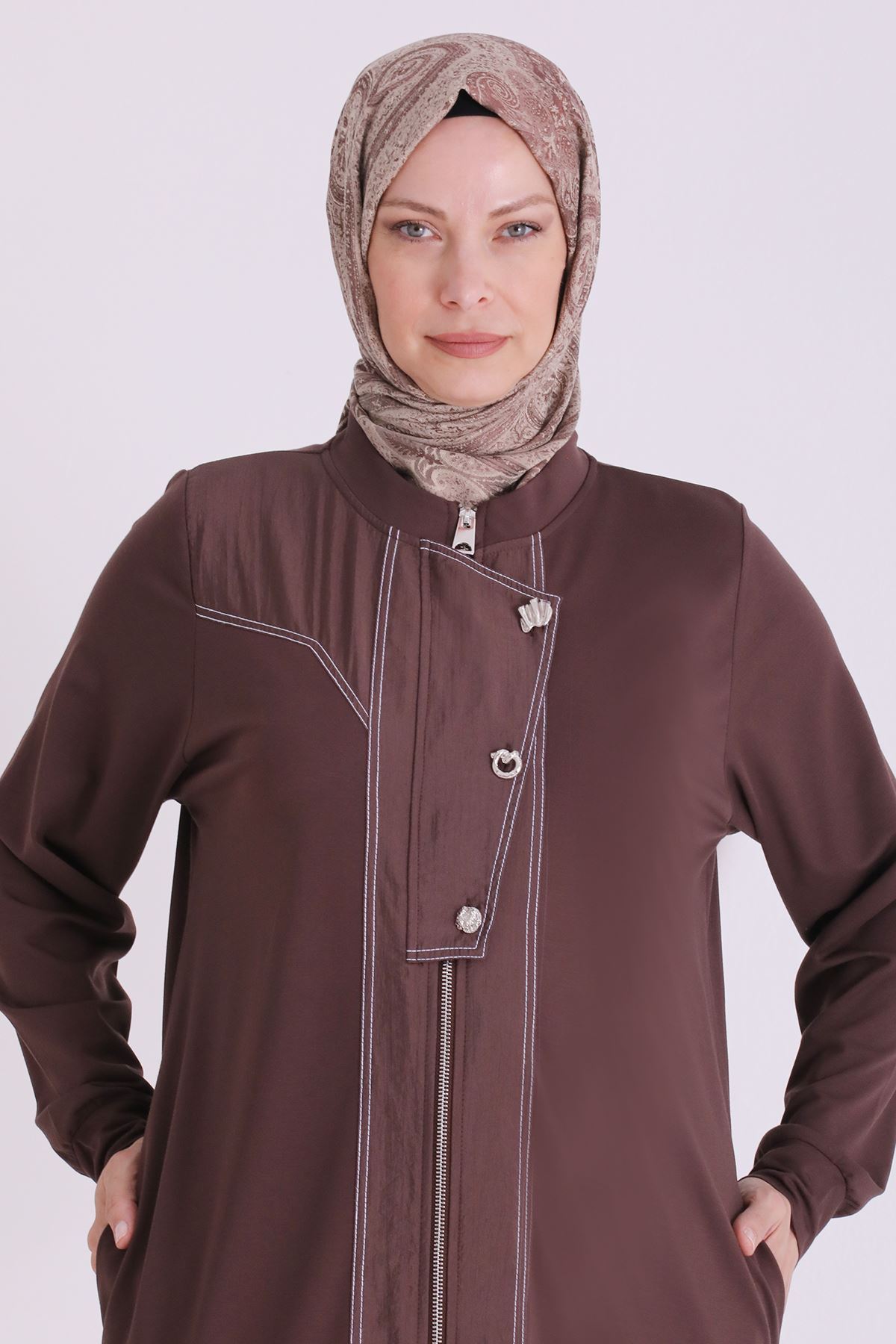 Behrem Dikişli Kap-LYN04679 Kahve