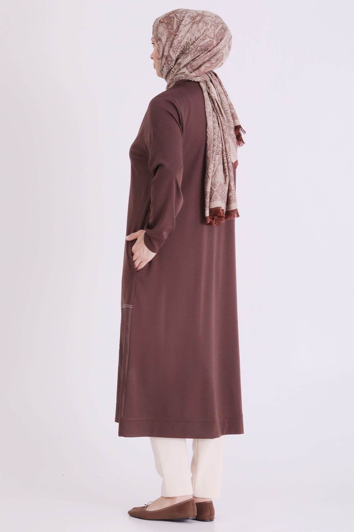 Behrem Dikişli Kap-LYN04679 Kahve