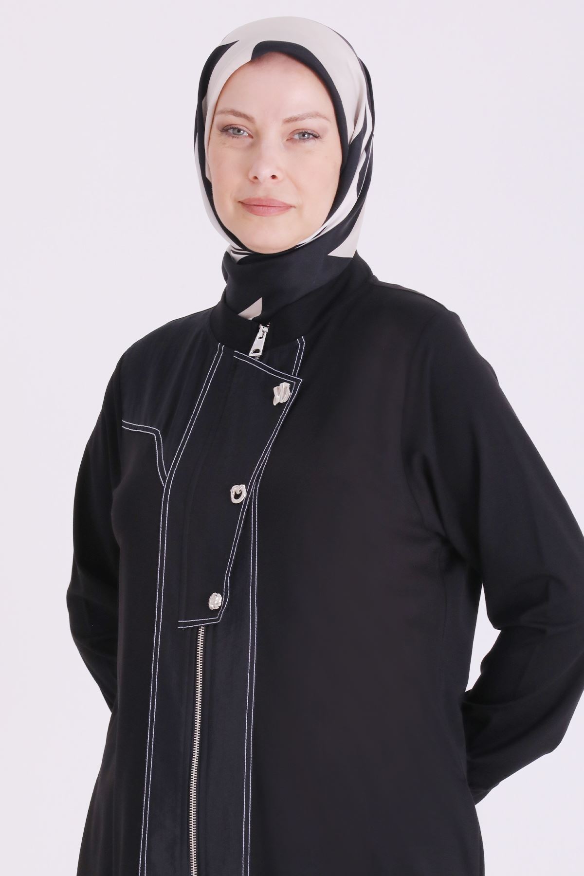 Behrem Dikişli Kap-LYN04679 Siyah