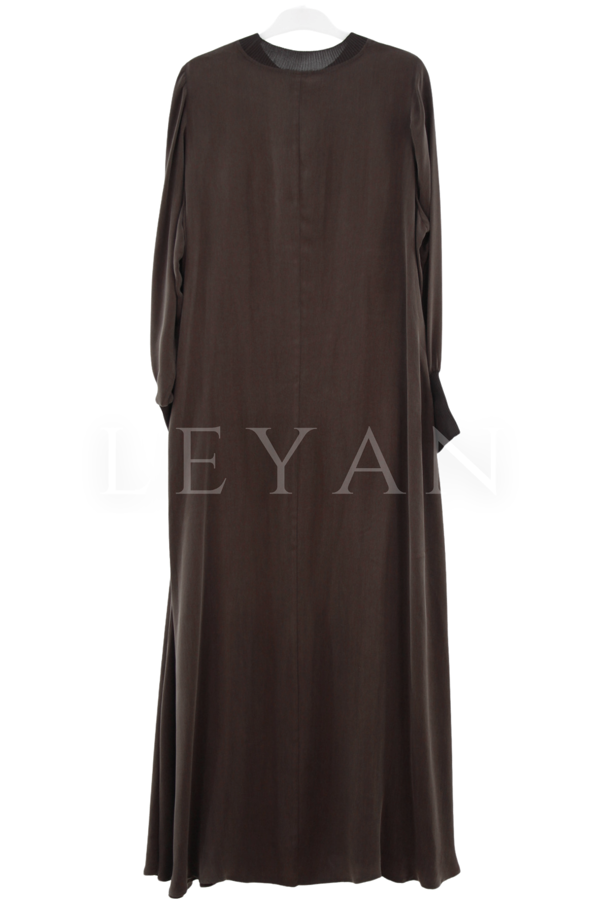 Defrina Basic Qupra Elbise-LYN04681 Kahve
