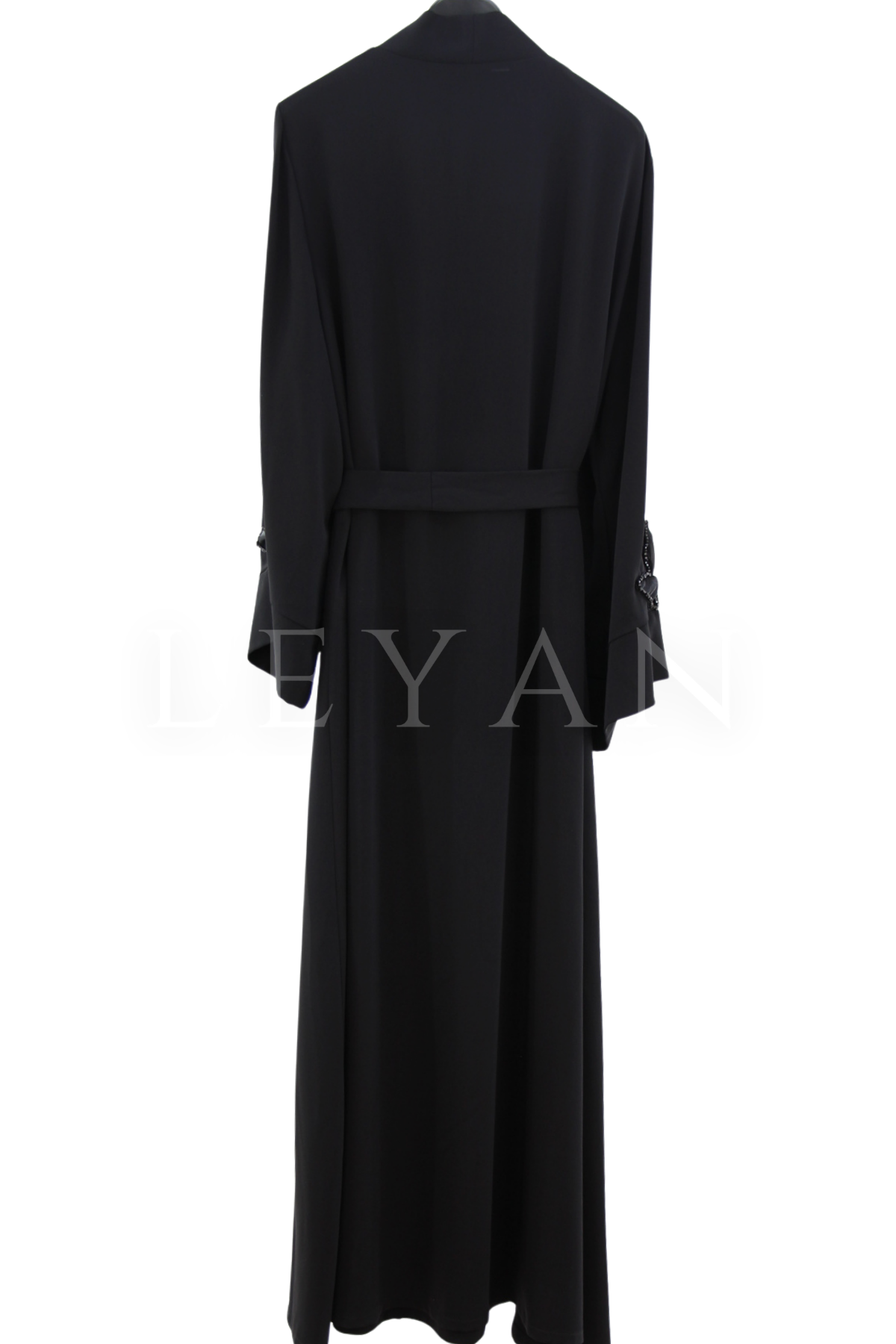 Orhan Store İşlemeli Abaya Takım-LYN04683 Siyah