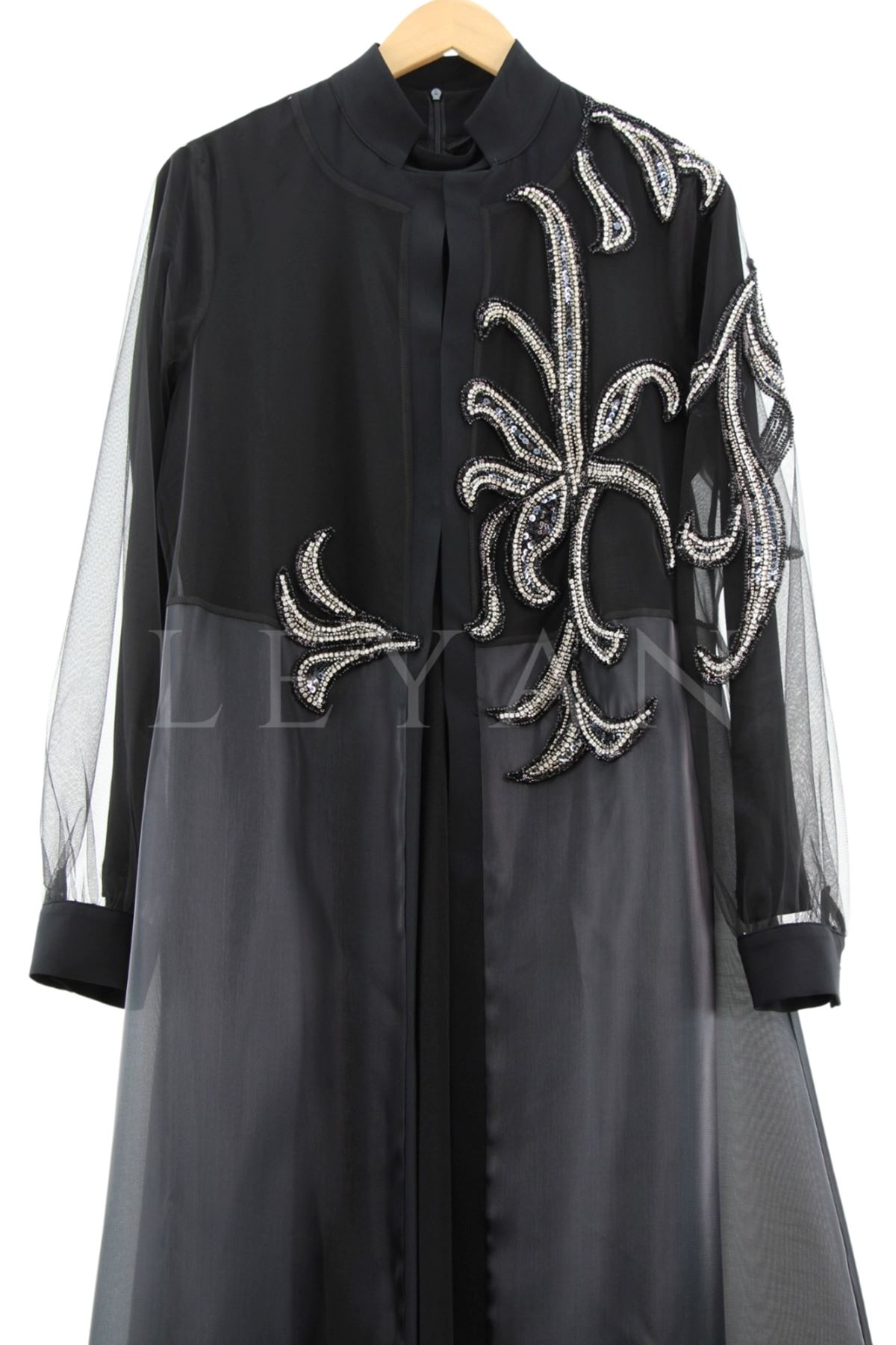 Orhan Store Abaya İkili Takım- LYN03070 Siyah
