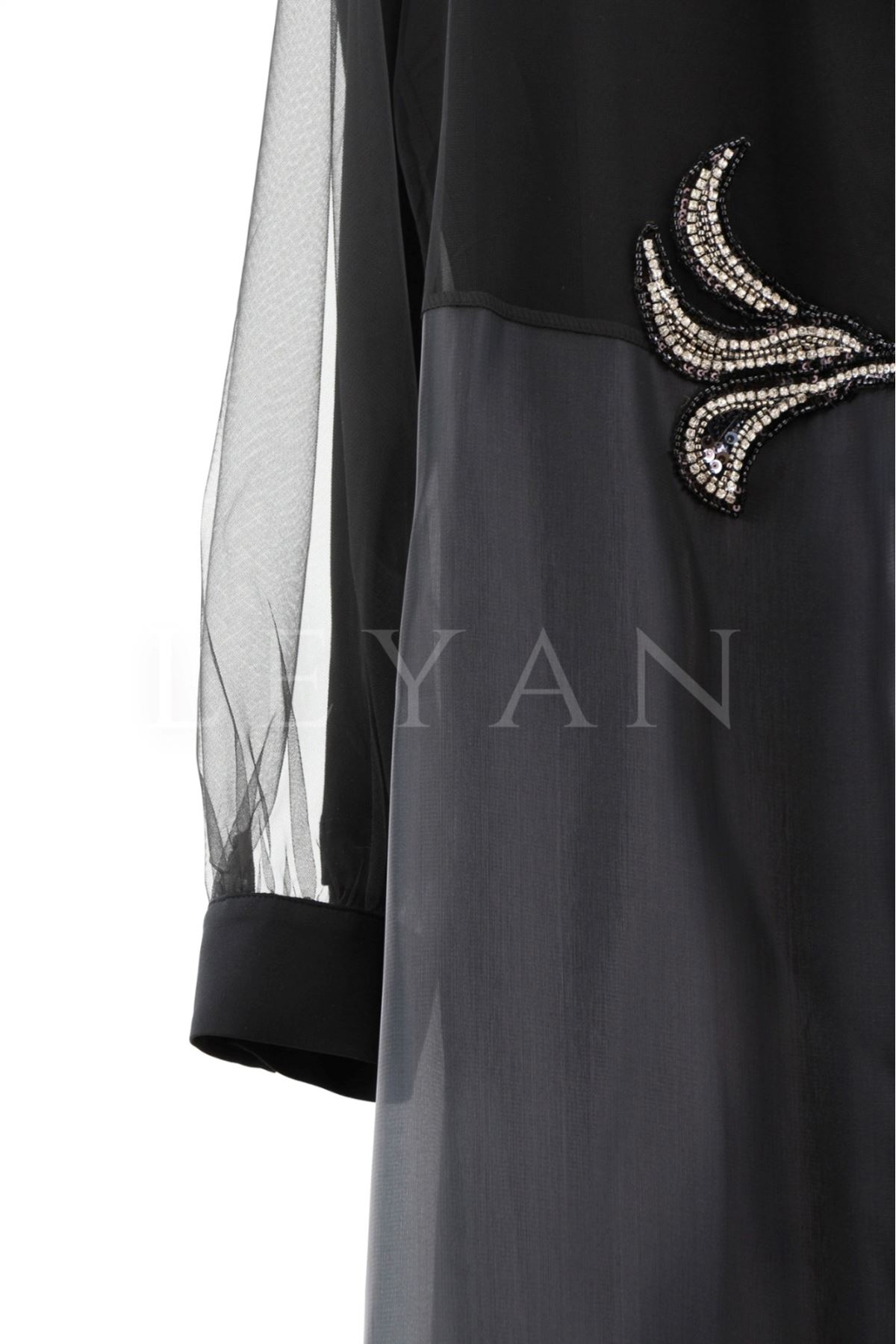 Orhan Store Abaya İkili Takım- LYN03070 Siyah