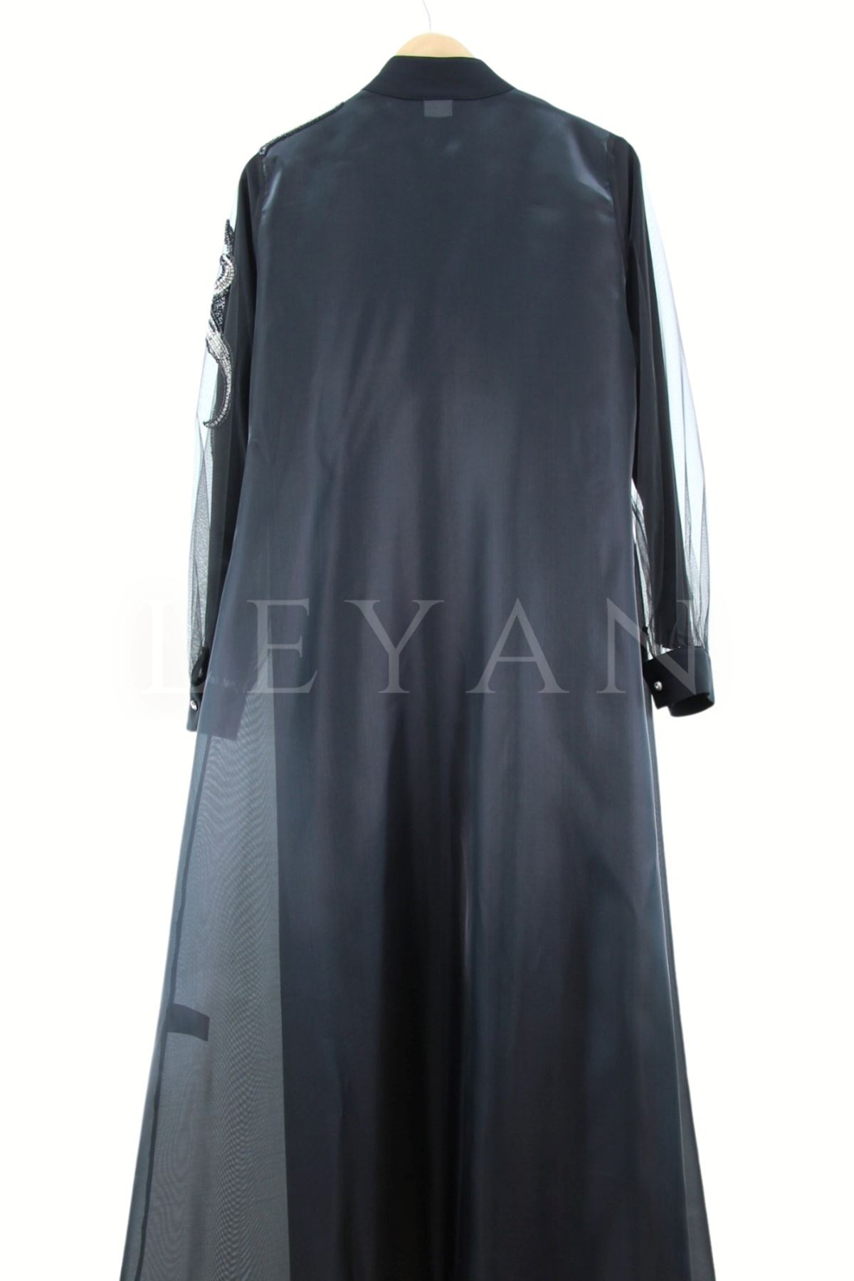 Orhan Store Abaya İkili Takım- LYN03070 Siyah