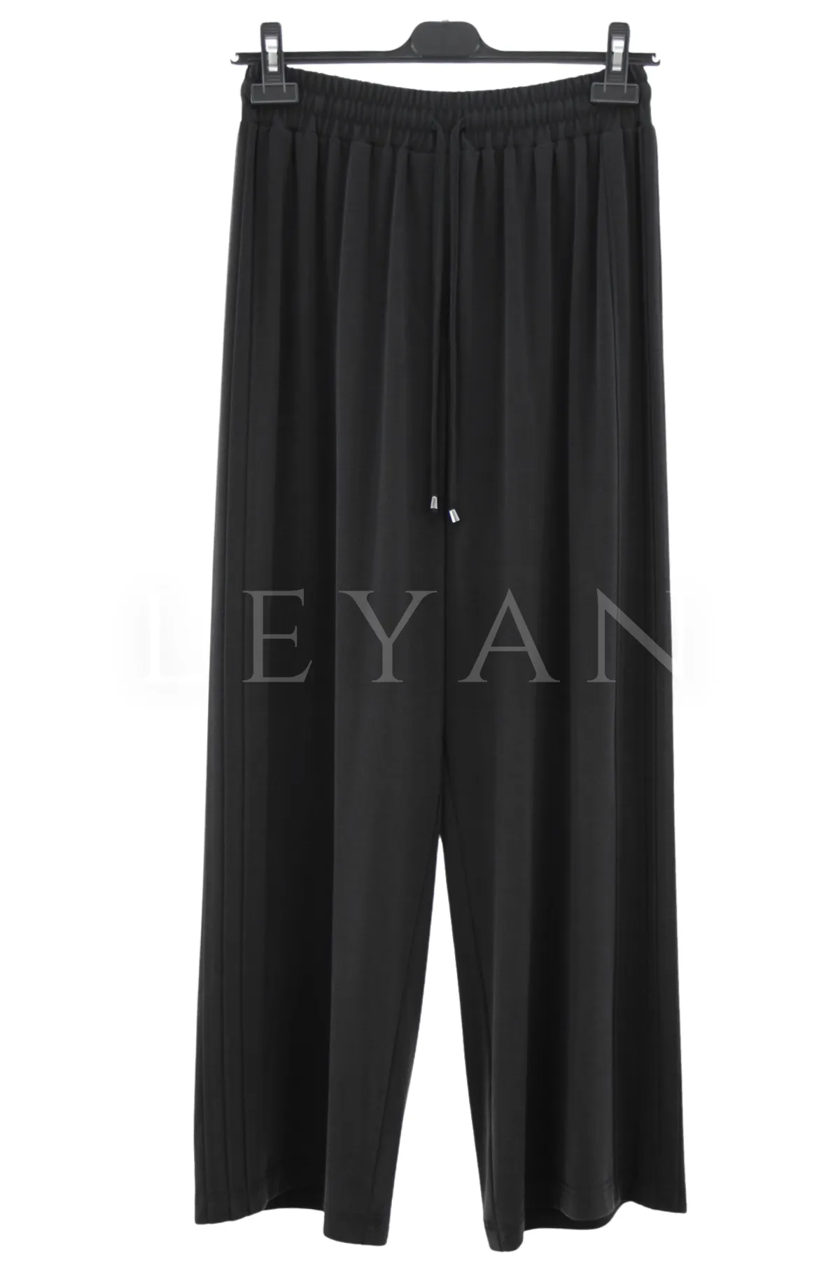 Sentez Doha Yanları Nervürlü Pantolon-LYN04685 Siyah