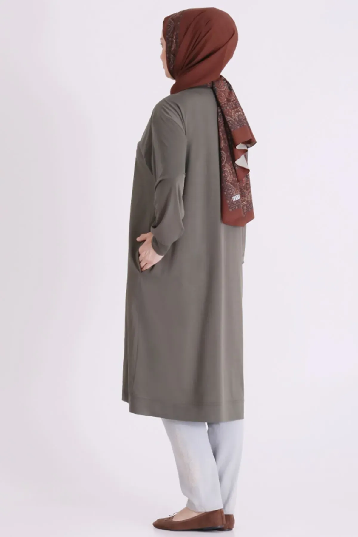 Behrem İpli Tunik-LYN04687 Yeşil