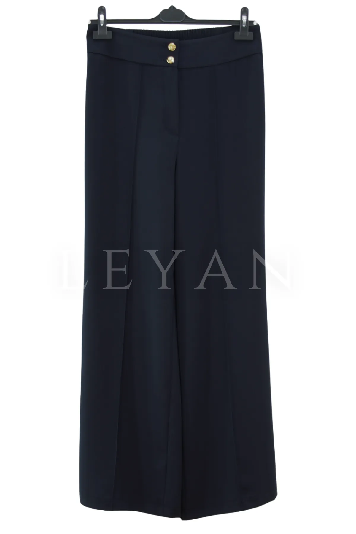 Sentez Arkası Lastikli Pantolon-LYN04694 Lacivert