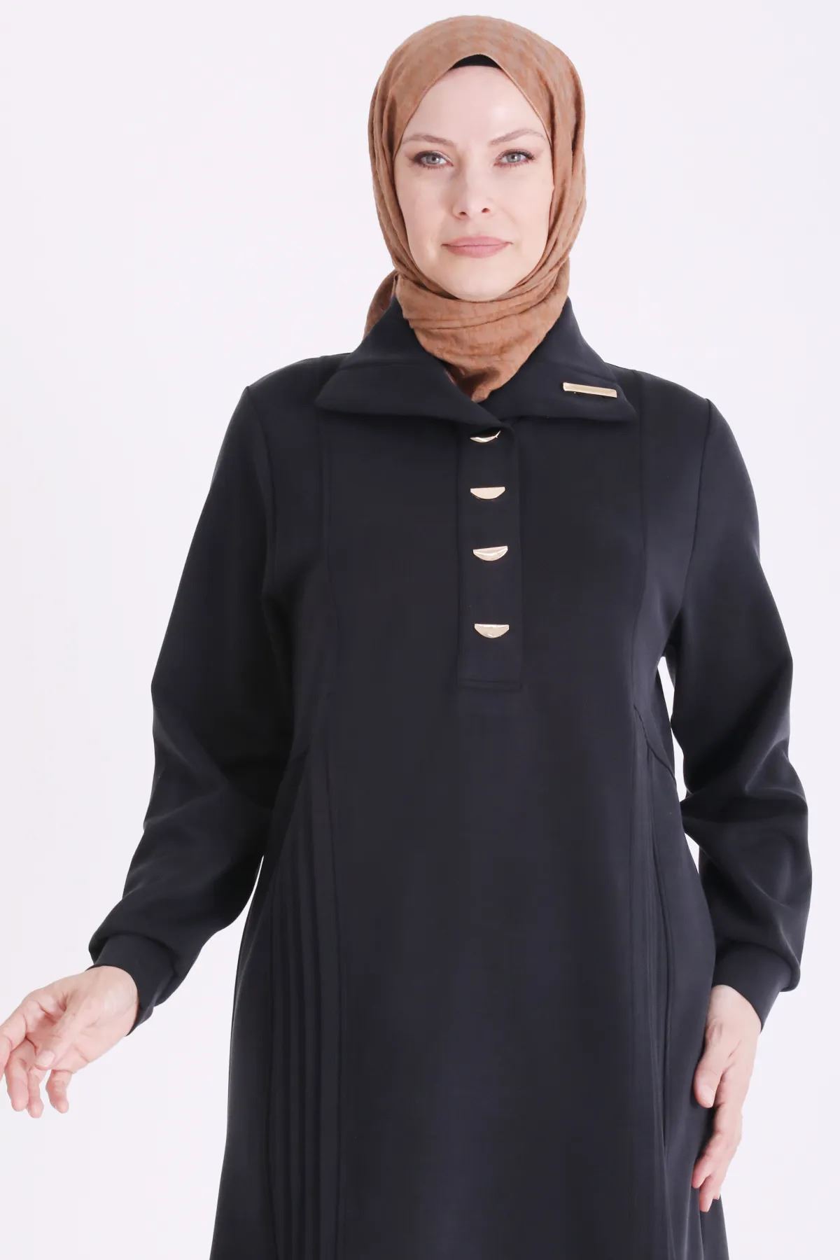 Behrem Nervür Detaylı Takım-LYN04697 Siyah