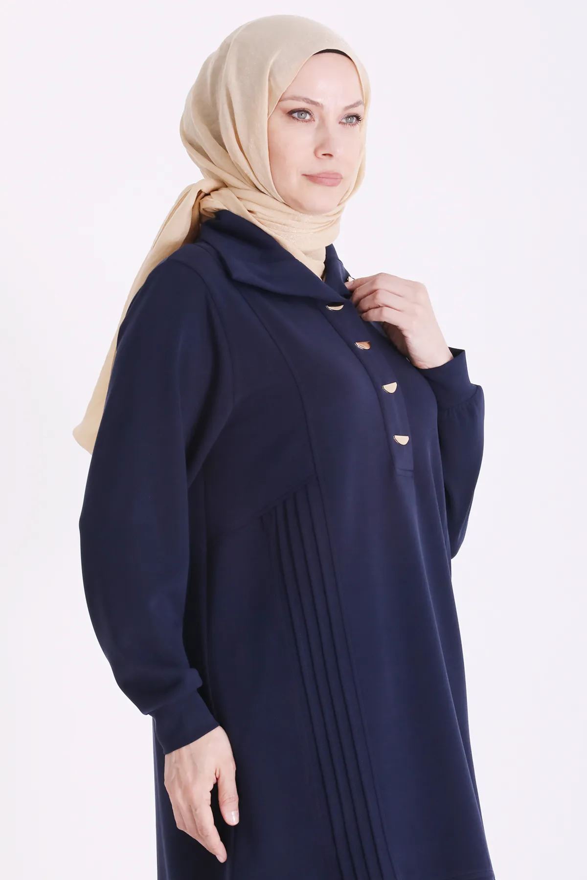 Behrem Nervür Detaylı Takım-LYN04697 Lacivert