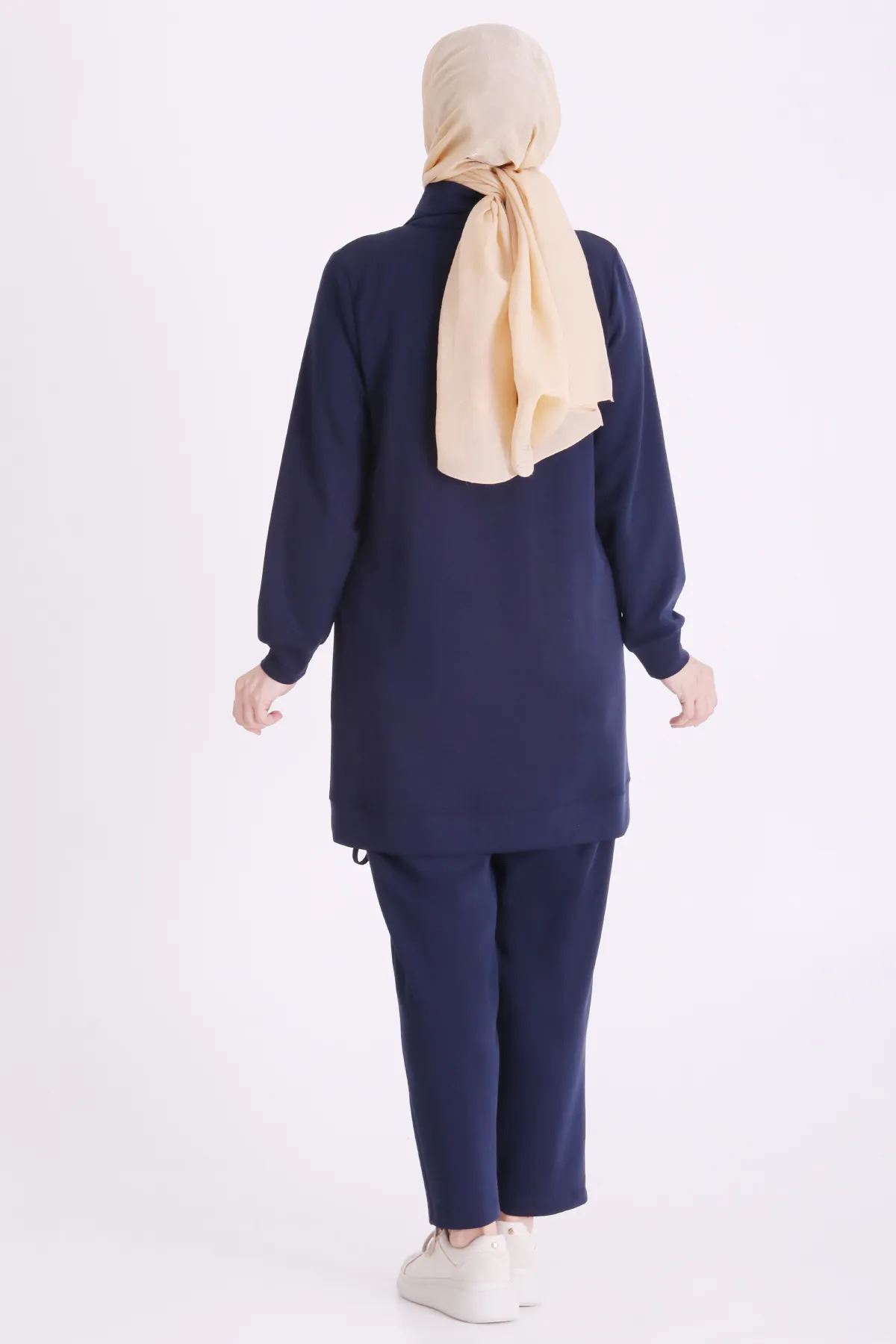Behrem Nervür Detaylı Takım-LYN04697 Lacivert