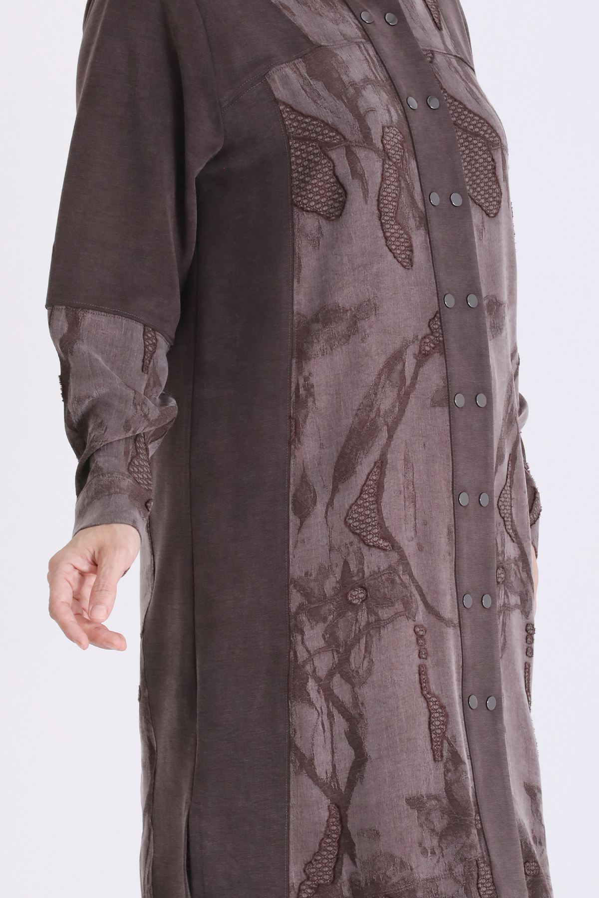 Behrem Qupra Detaylı Takım-LYN04701 Kahve
