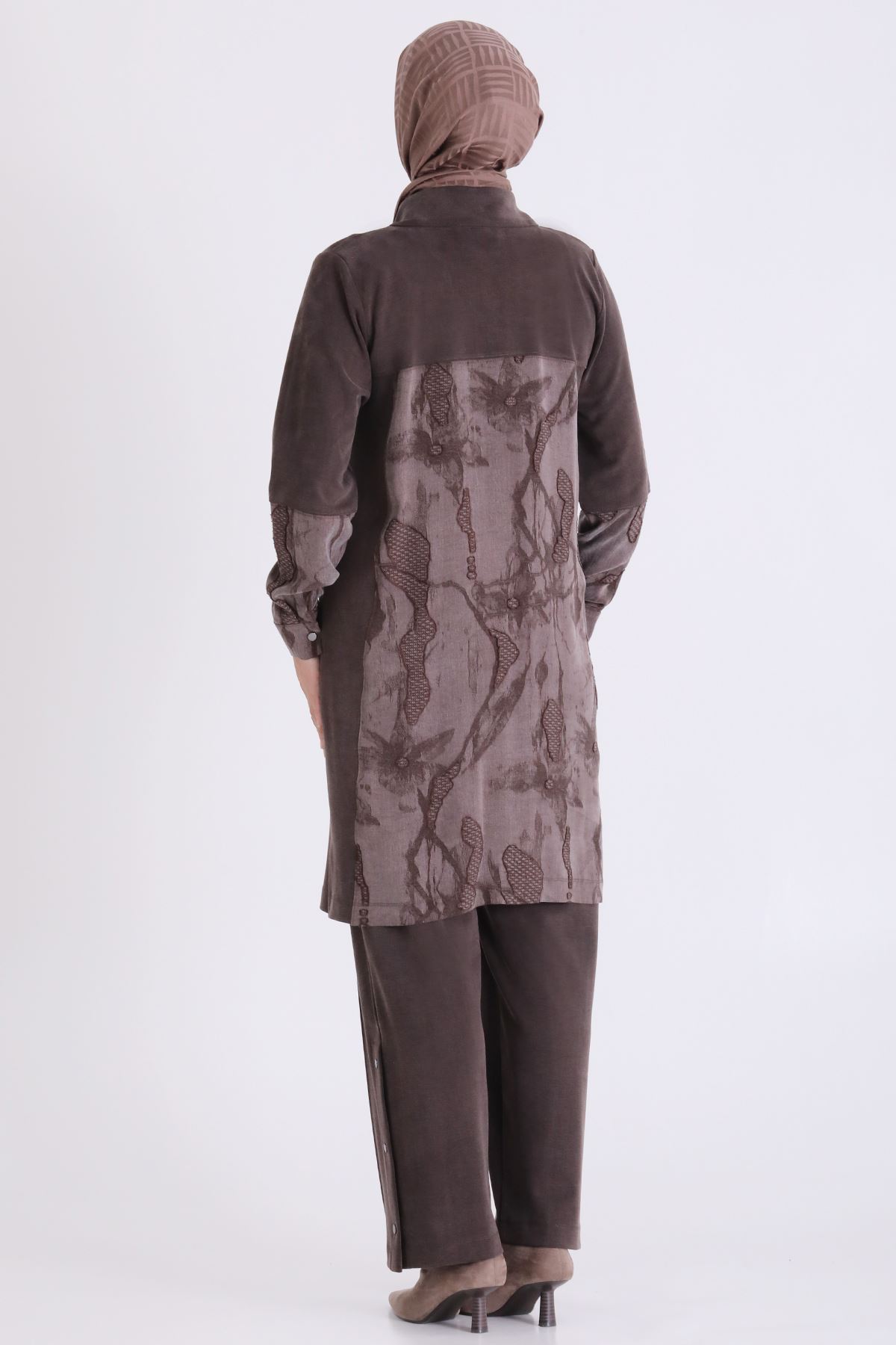 Behrem Qupra Detaylı Takım-LYN04701 Kahve
