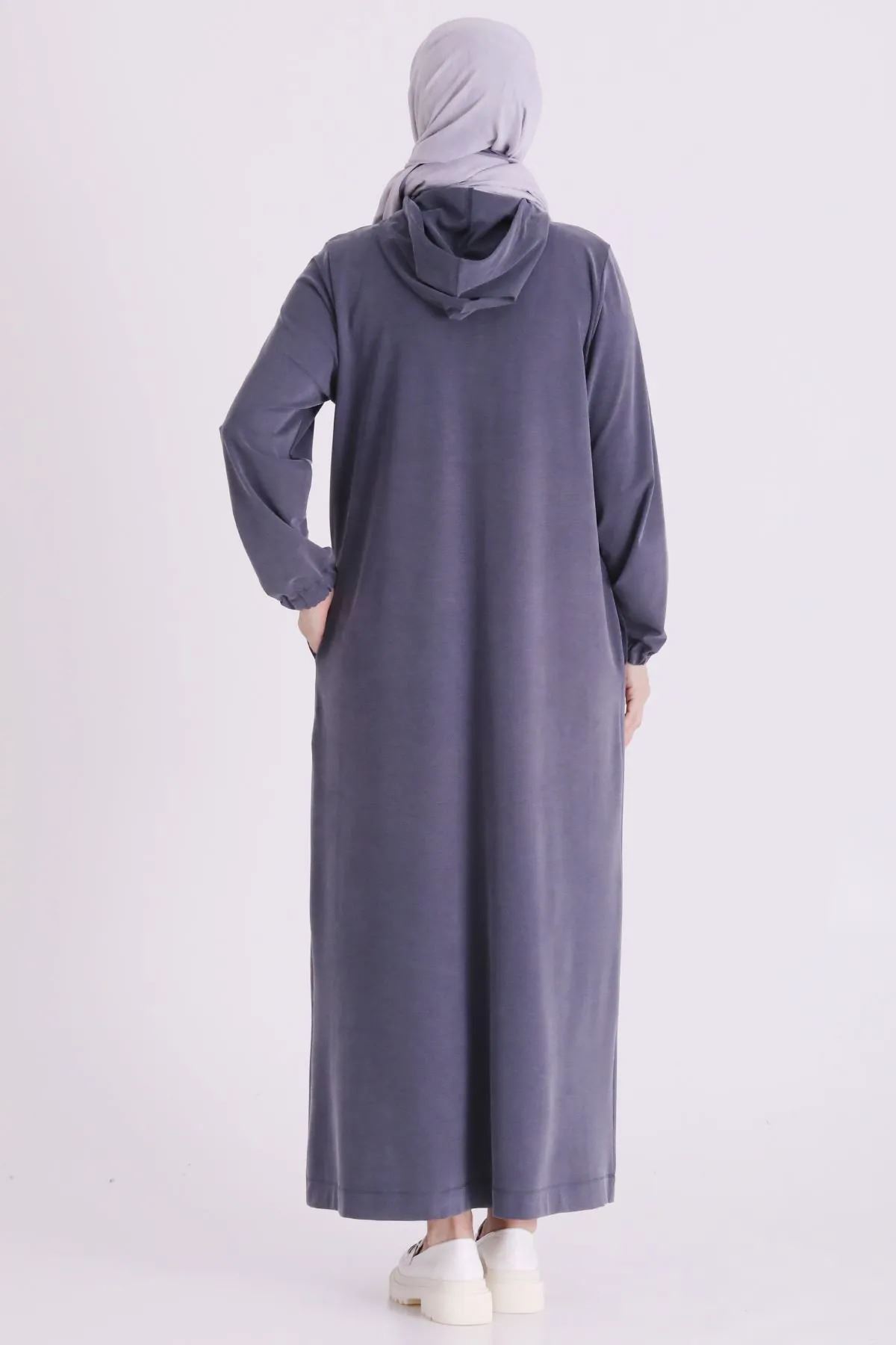 Kapşonlu Spor Elbise-LYN04709 Lacivert