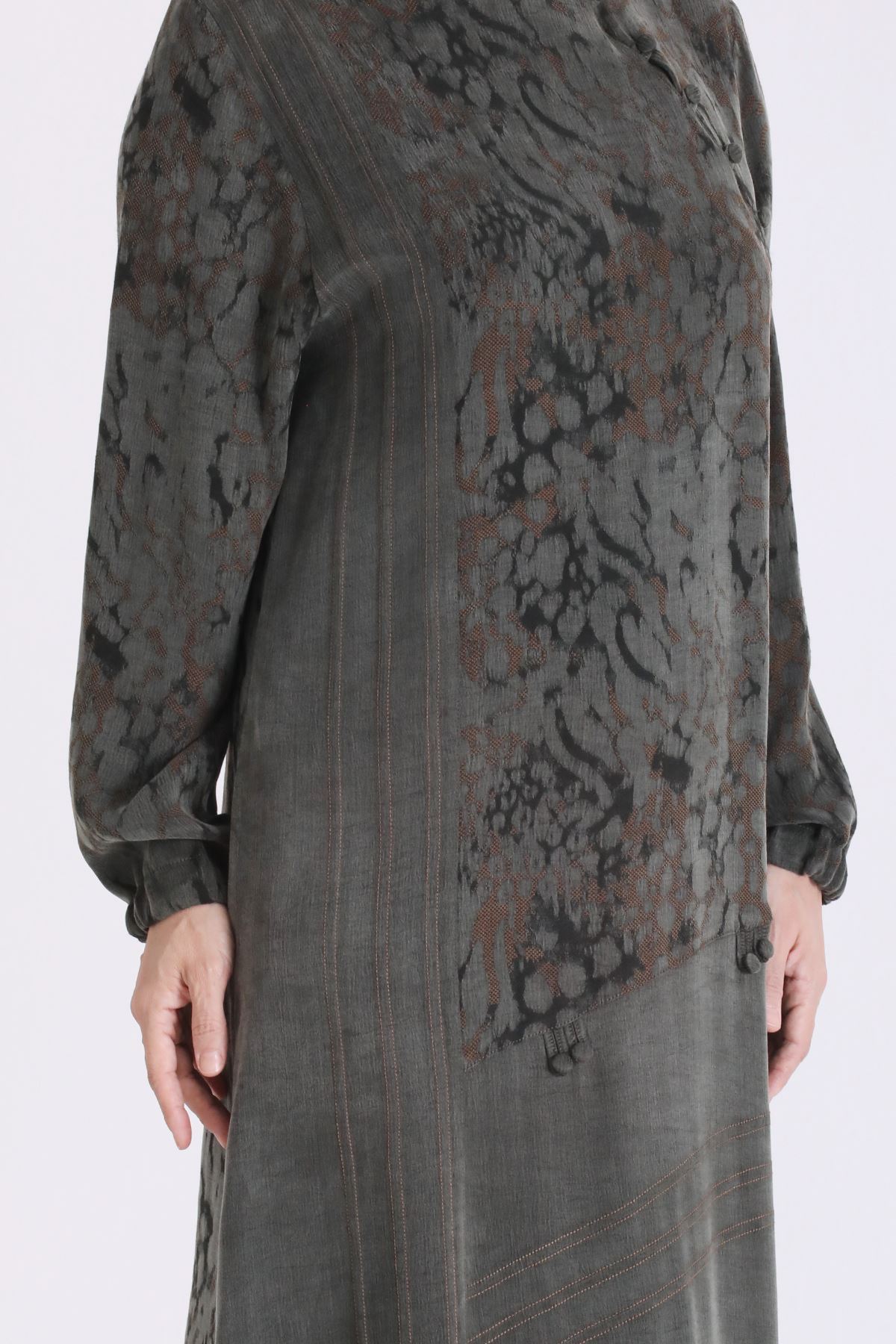 Qupra Elbise-LYN04708 Yeşil