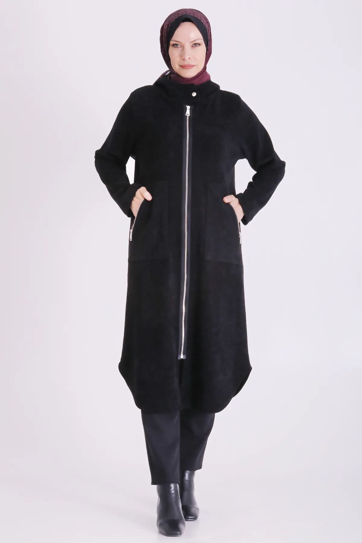 Behrem Kadife Kap-LYN04714 Siyah