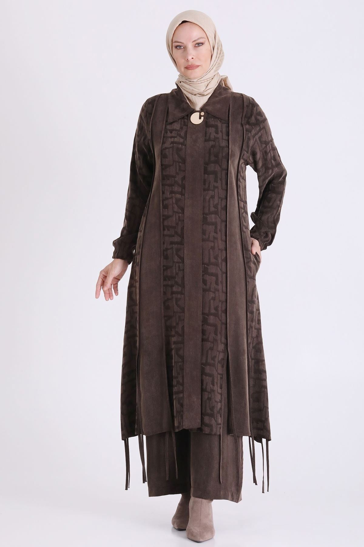 Behrem Qupra Takım-LYN04717 Kahve