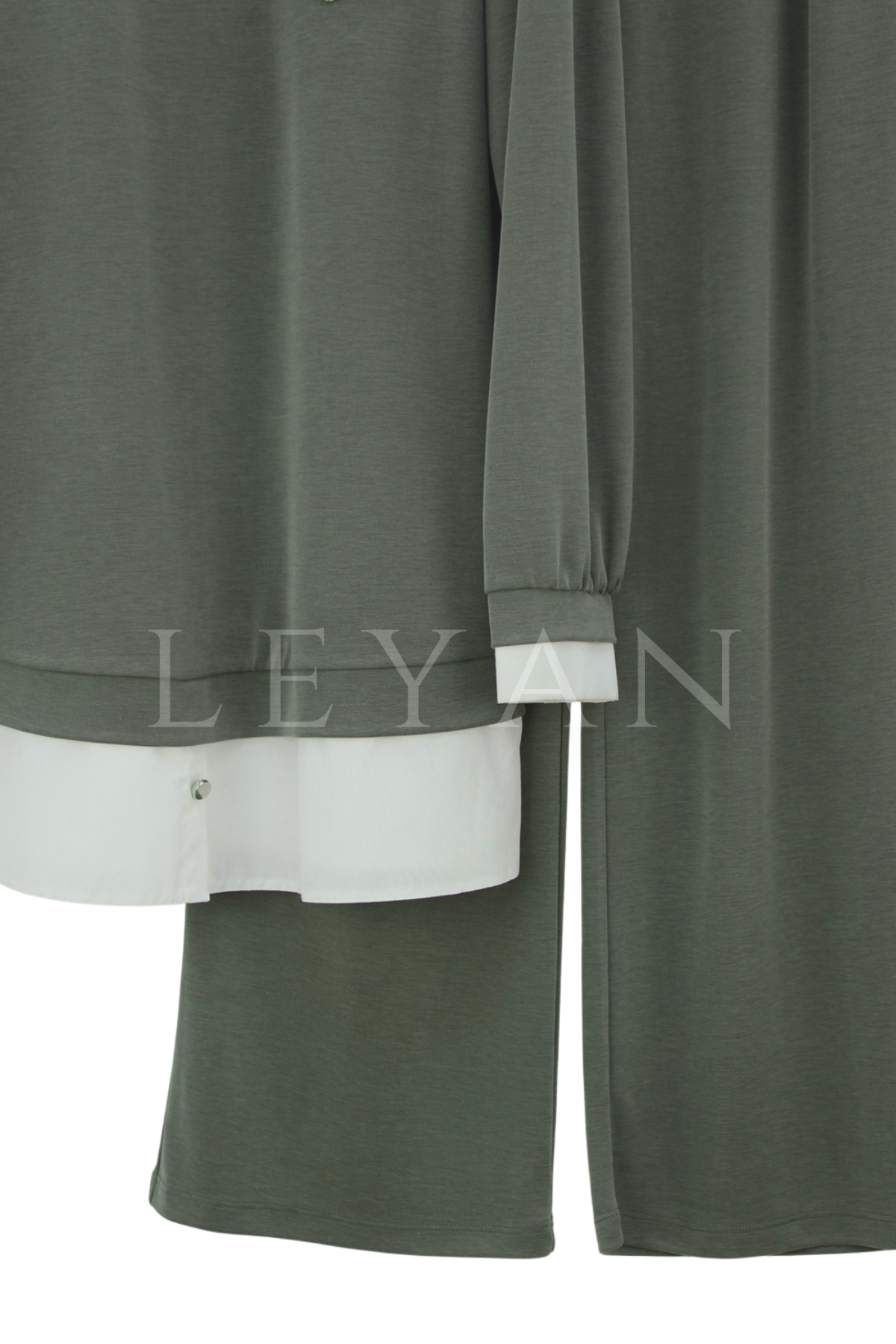 Orhan Store Gömlek Detaylı Takım-LYN04719 Haki