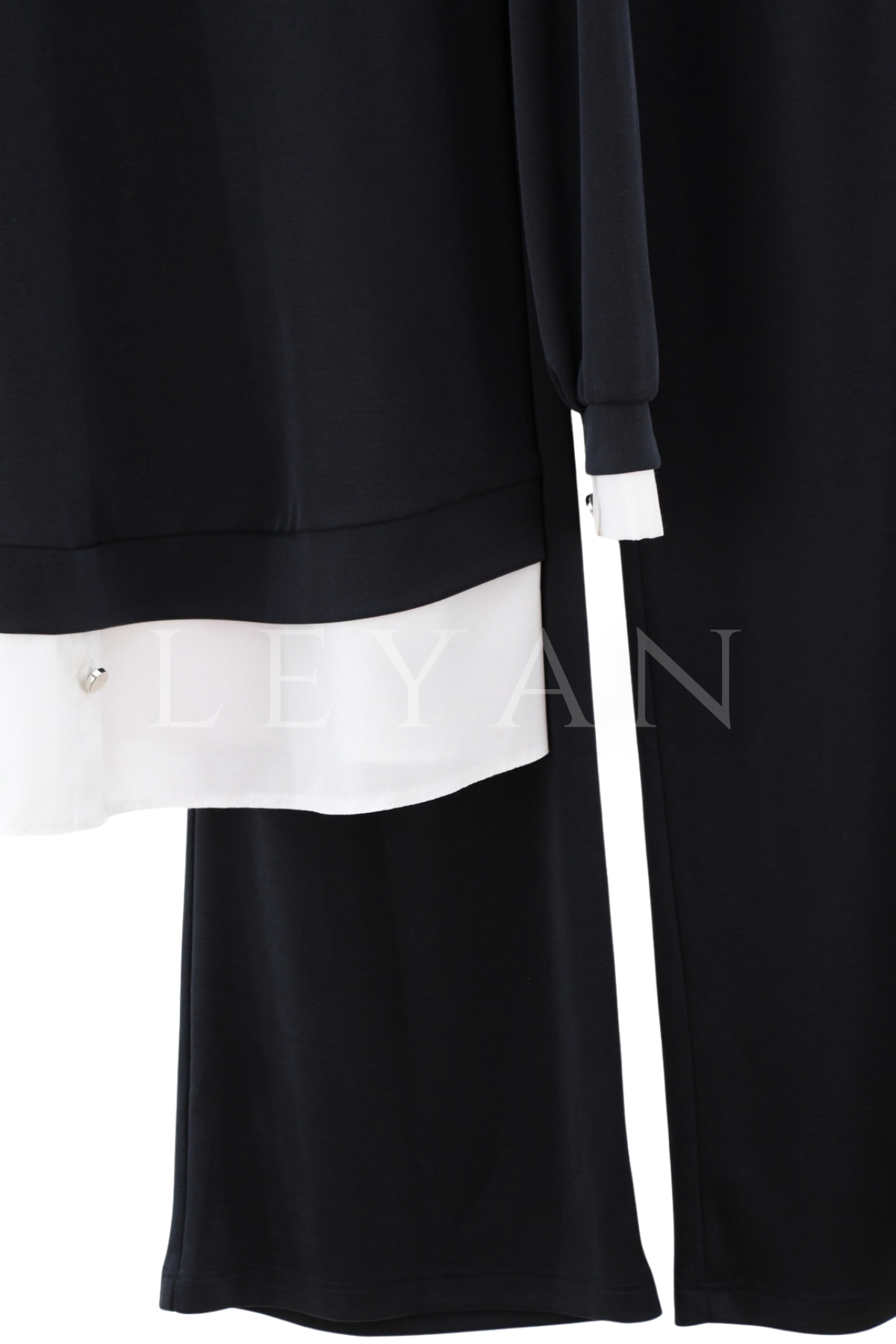 Orhan Store Gömlek Detaylı Takım-LYN04719 Siyah
