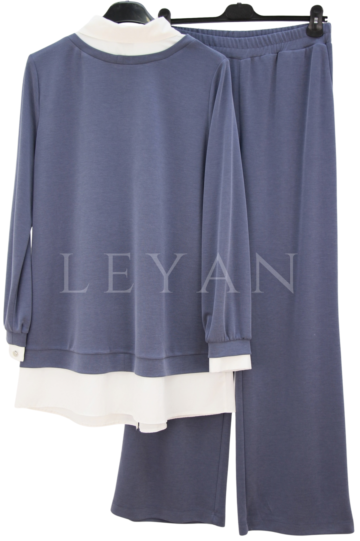 Orhan Store Gömlek Detaylı Takım-LYN04719 İndigo