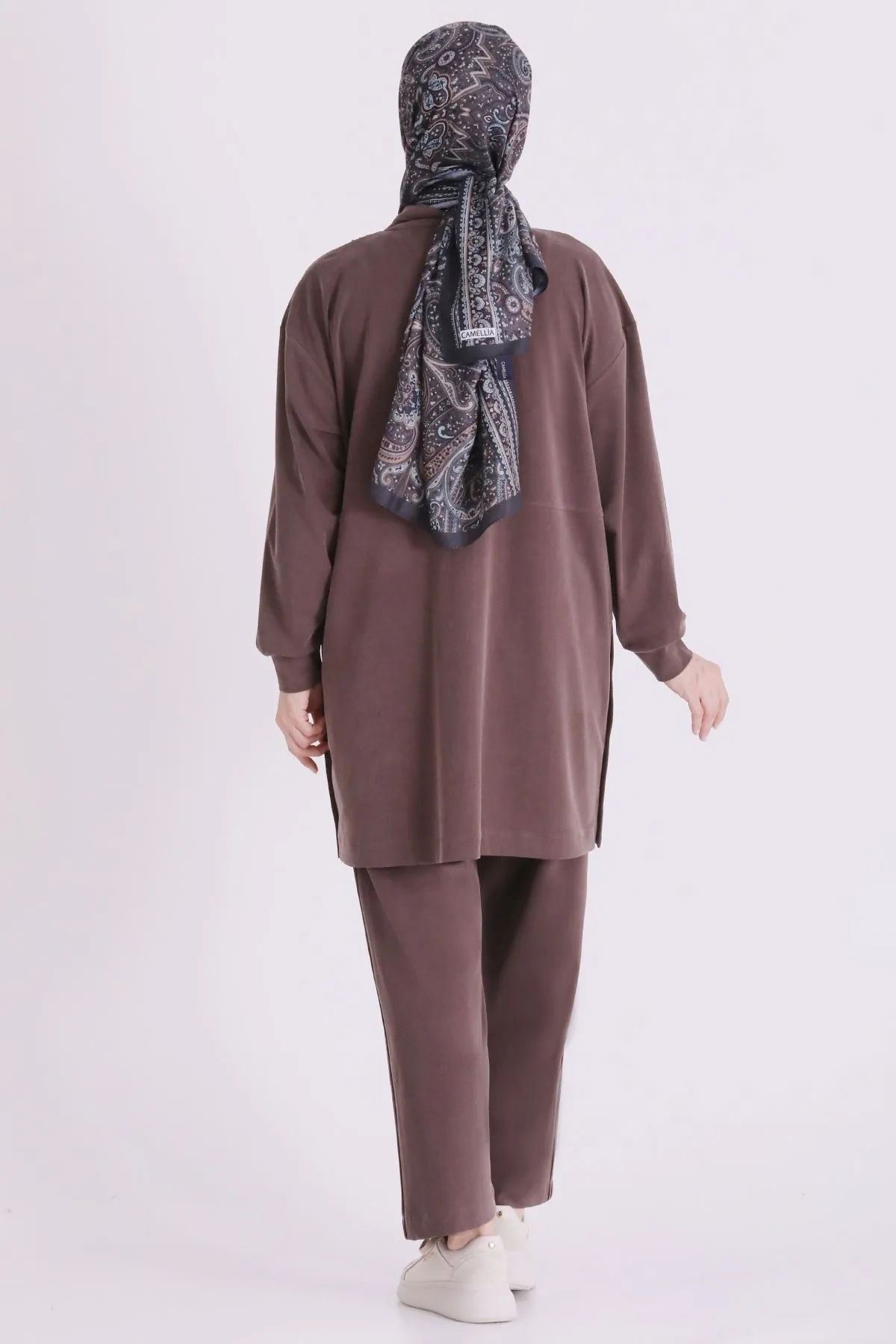 Behrem Nervür Detaylı Takım-LYN04720 Kahve