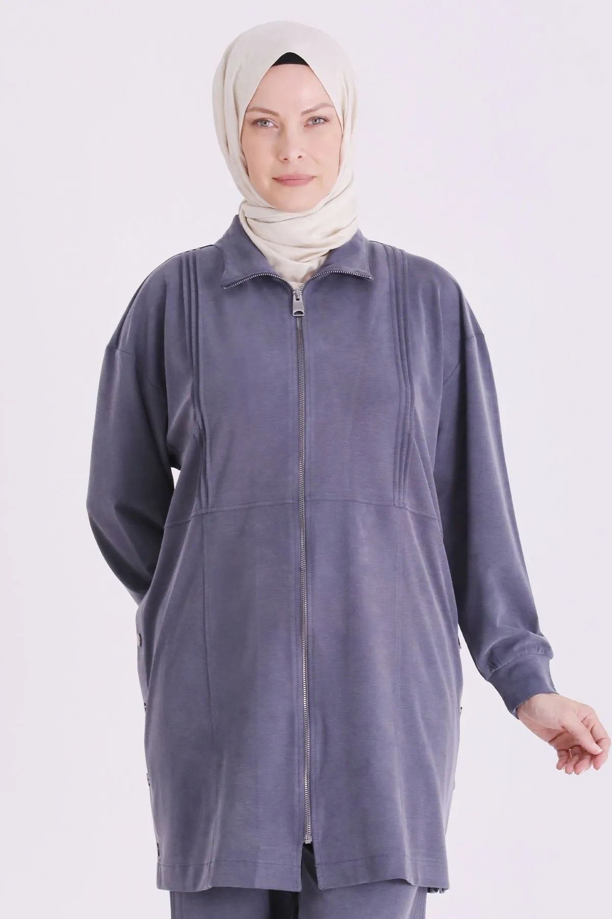 Behrem Nervür Detaylı Takım-LYN04720 Lacivert