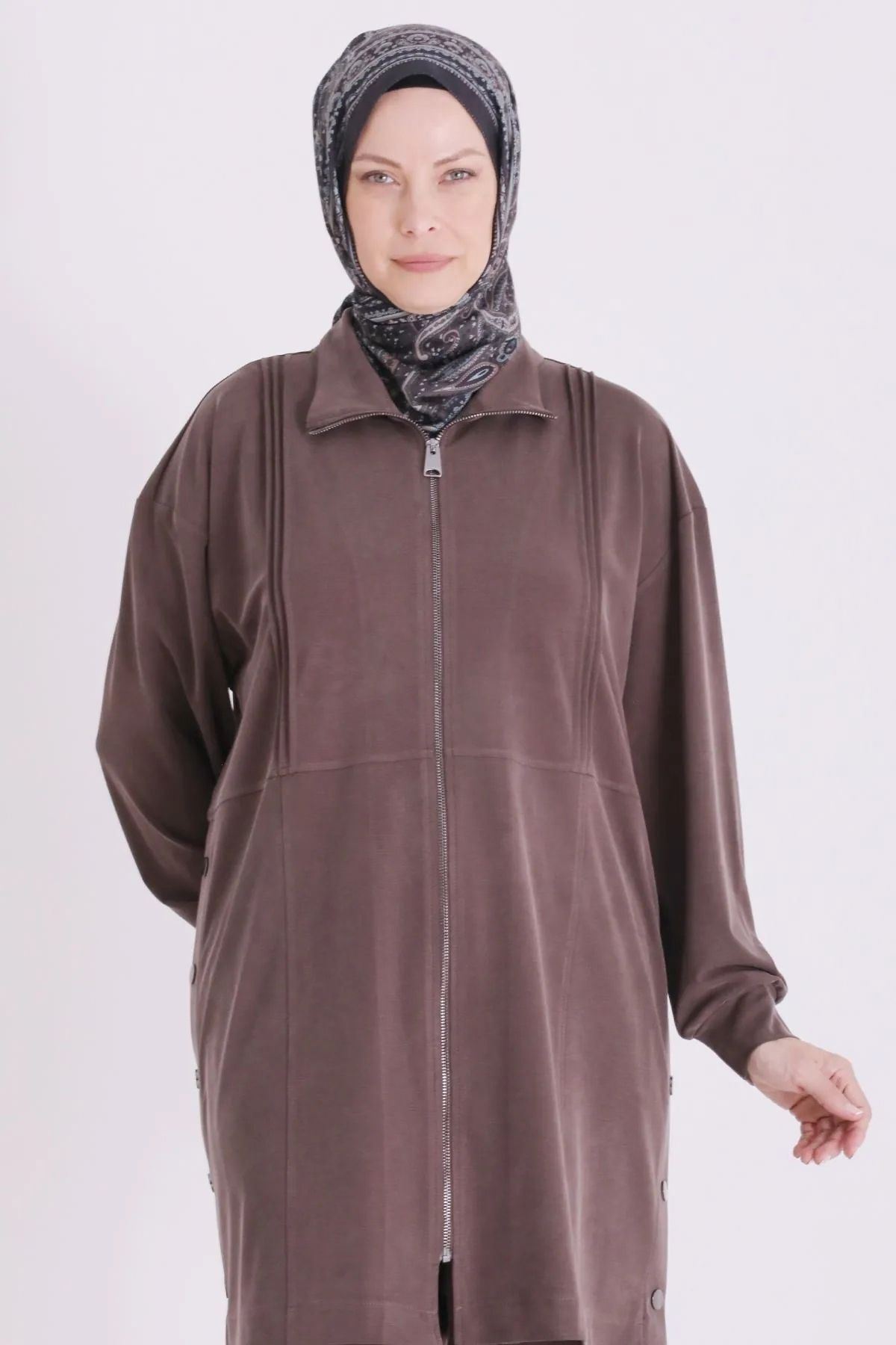 Behrem Nervür Detaylı Takım-LYN04720 Kahve