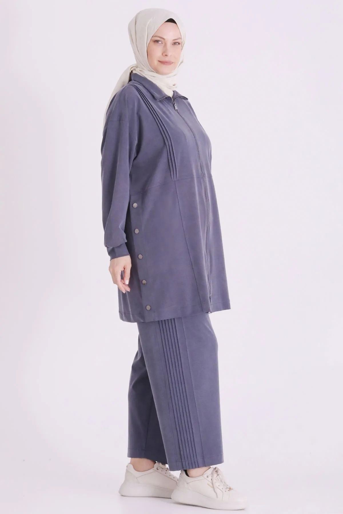 Behrem Nervür Detaylı Takım-LYN04720 Lacivert