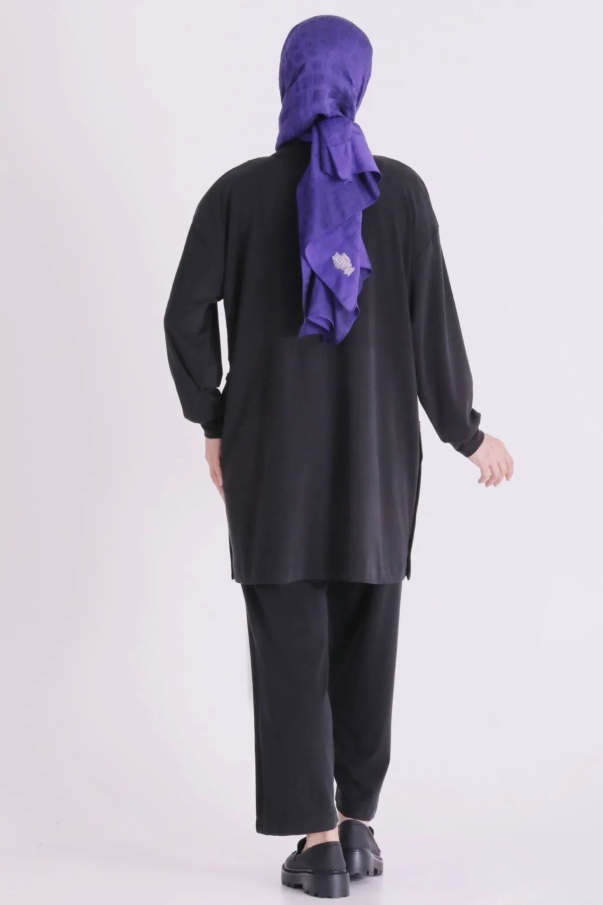 Behrem Nervür Detaylı Takım-LYN04720 Siyah