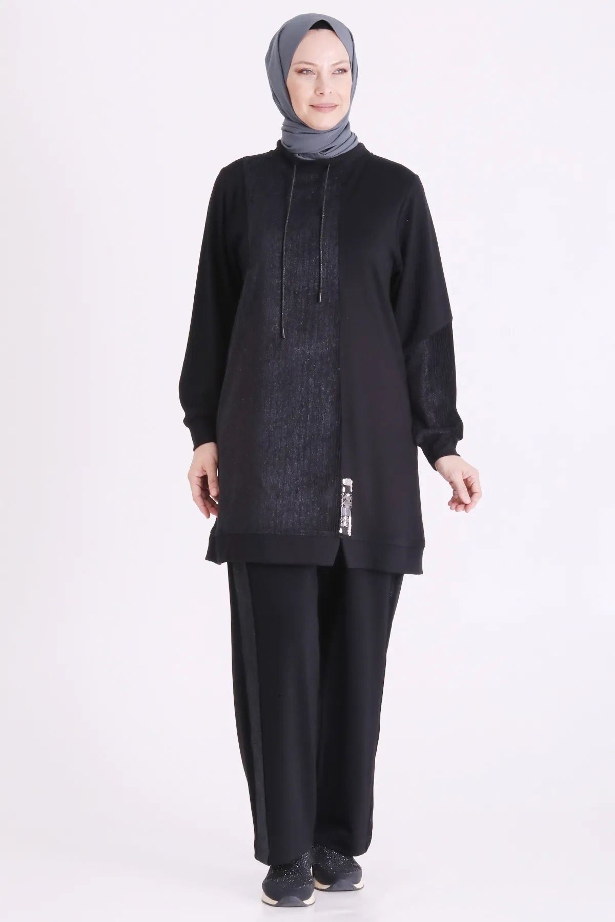 Behrem Pantolonlu Takım-LYN04724 Siyah