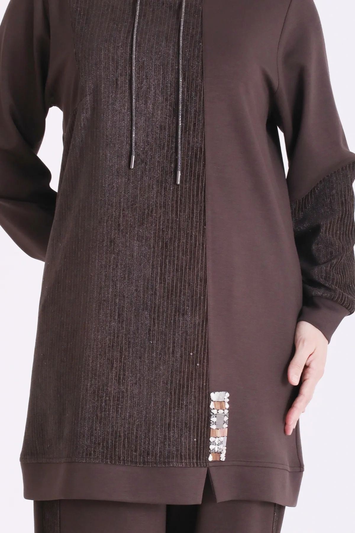 Behrem Pantolonlu Takım-LYN04724 Kahve