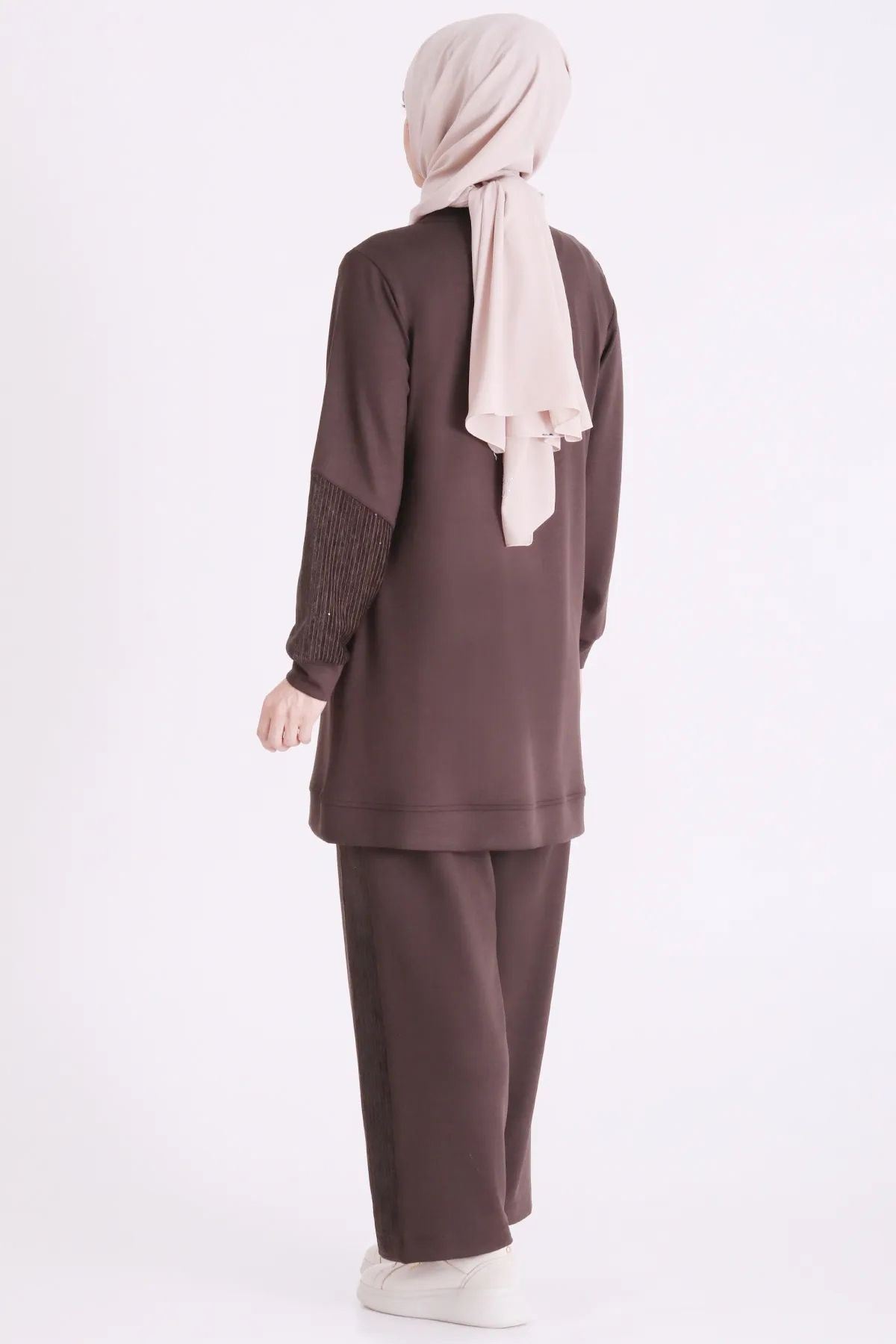 Behrem Pantolonlu Takım-LYN04724 Kahve