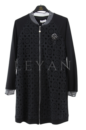 Orhan Store Dantelli Ceket- LYN02420 Siyah