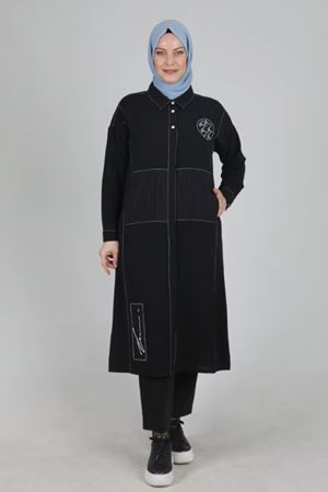 Behrem Nakış İşlemeli Kap- LYN02203 Siyah
