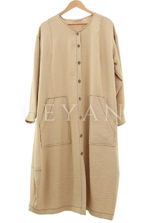 Müsemma Tensel Dikişli Kap- LYN02583 Camel