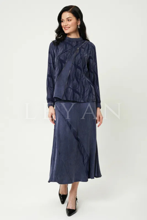Orhan Store Qupra Etekli Takım- LYN03306 Lacivert