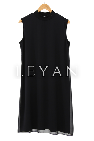 Önü Şifon Detaylı İçlik- LYN01342  Siyah