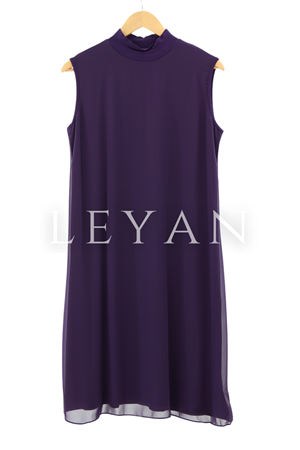 Önü Şifon Detaylı İçlik- LYN01342  Mor