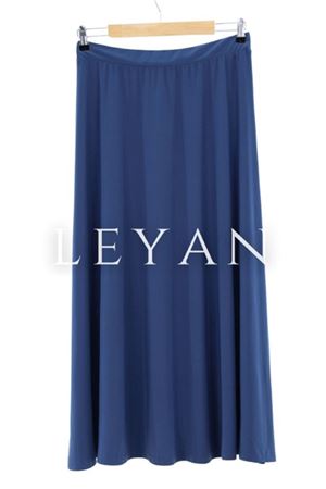 LYN01308 Sandy Kumaş Kloş Etek İndigo