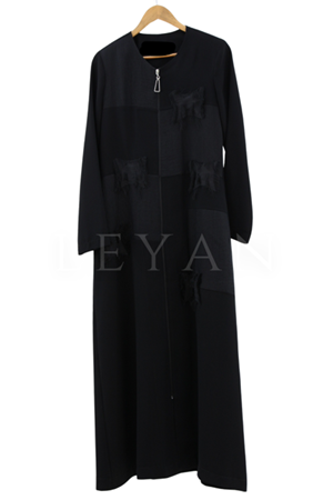 Krep Kumaş Ferace- LYN01960 Siyah