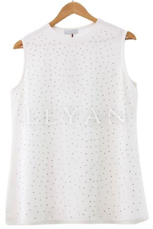 Önü Şifonlu Taşlı İçlik-LYN02557 Ekru
