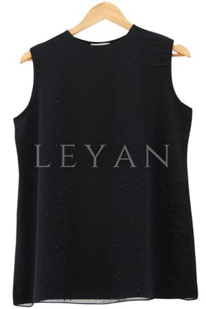 Önü Şifonlu Taşlı İçlik-LYN02557 Siyah