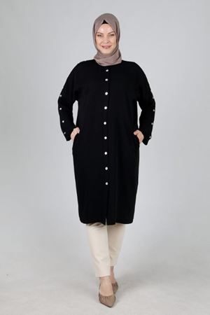 Düğmeli Kap- LYN02204 Siyah