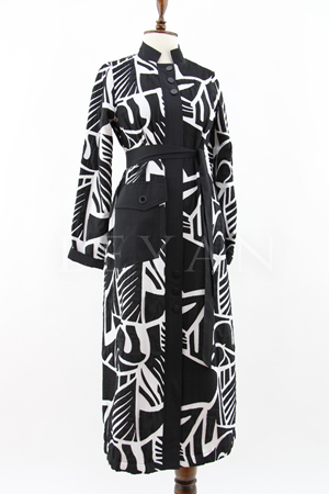 Orhan Store Desenli Kap- LYN03328 Siyah-Beyaz