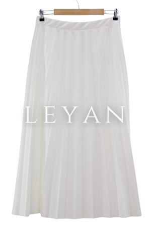 Piliseli Krep Etek- LYN01426  Ekru