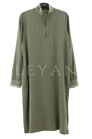 Armine Trend Kolu Ribanalı Çilek Tunik- LYN03726 Haki
