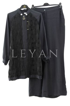 Orhan Store Taşlı Takım- LYN03771 Siyah