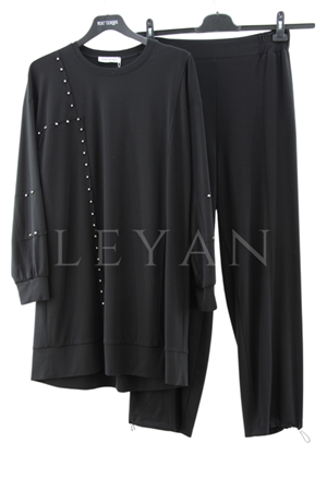 Fuat Gürşen Taş Detaylı Takım- LYN03775 Siyah