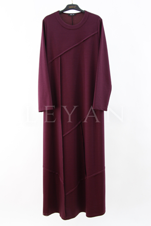 Defrina Kesik Dikişli Elbise- LYN03877 Bordo