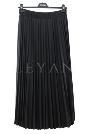 Fuat Gürşen Piliseli Etek- LYN03929 Siyah