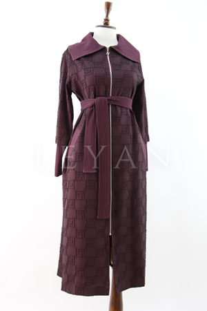 Nuss Ribana Detaylı Brokar Kap- LYN03854 Bordo